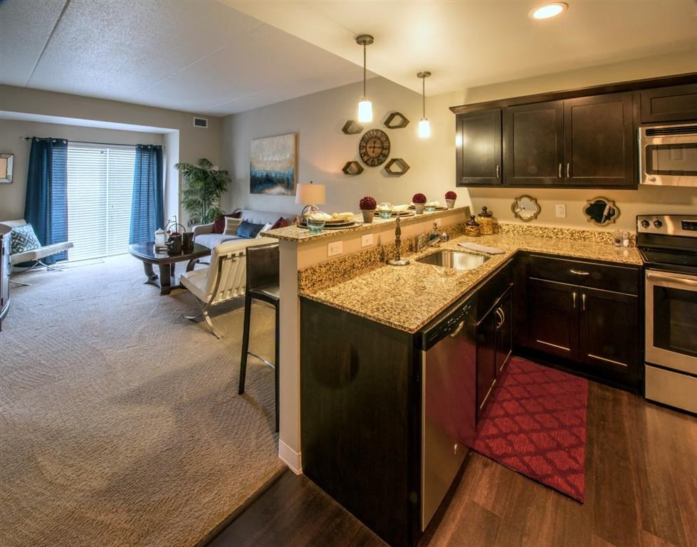 Kitchen cabinets at Residences at the Street, Pennsylvania
