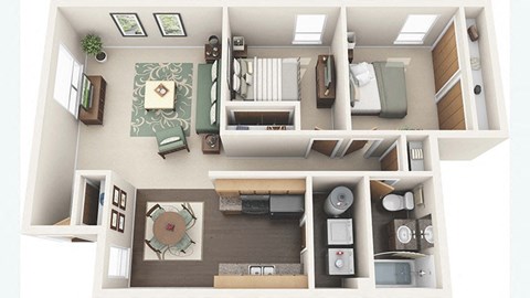 2 bedroom floor plan