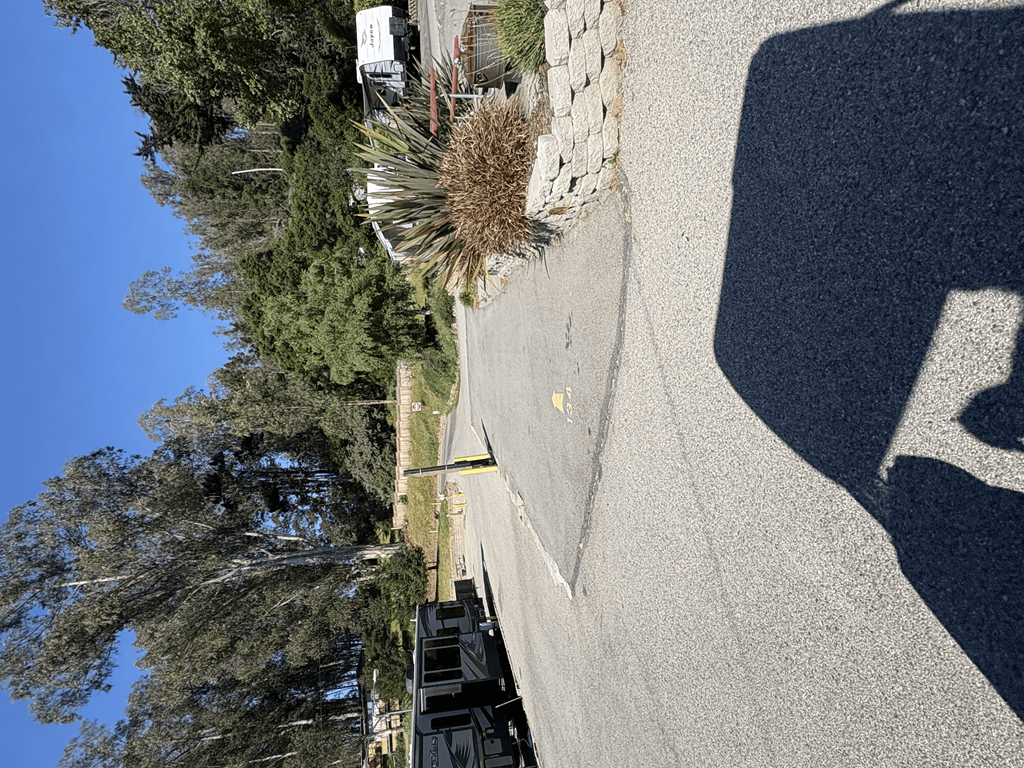 A shadow of a person is cast on the ground.