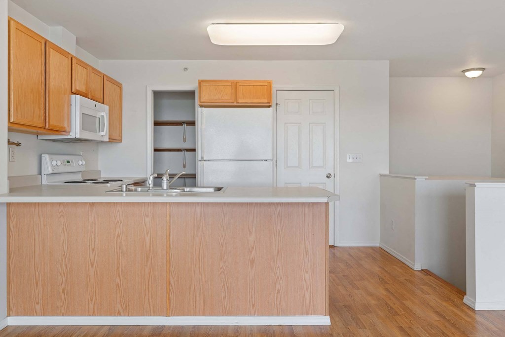 Kitchen at ReNew Bayshore Townhomes, Anchorage