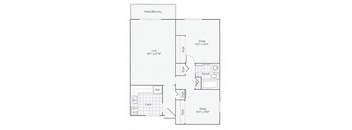 a floor plan of a 1 bedroom apartment