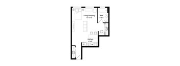 S1 Floorplan at The Venue on Knox Apartments, Minneapolis