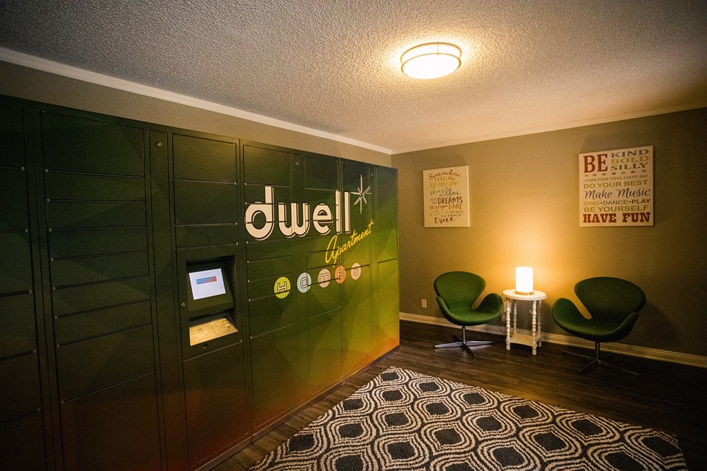 Parcel package locker at Dwell