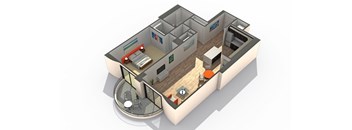 Seven 46 Floor Plan at ReNew Wheaton Center, Illinois