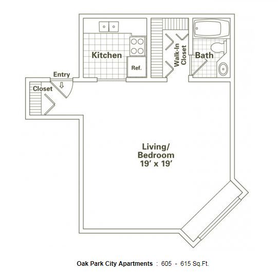 Studio at Oak Park City, Oak Park, 60301