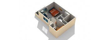 Studio1 Floor Plan at OceanAire Apartment Homes, Pacifica, California