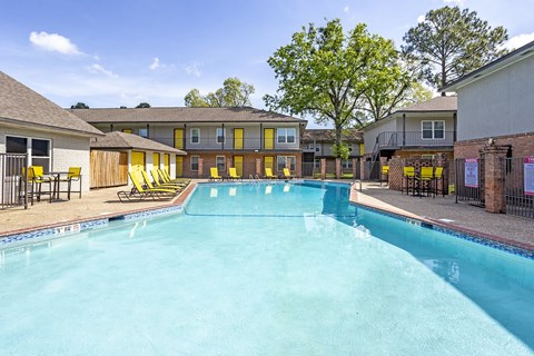 our apartments have a resort style swimming pool at The Hub at Baton Rouge, Baton Rouge