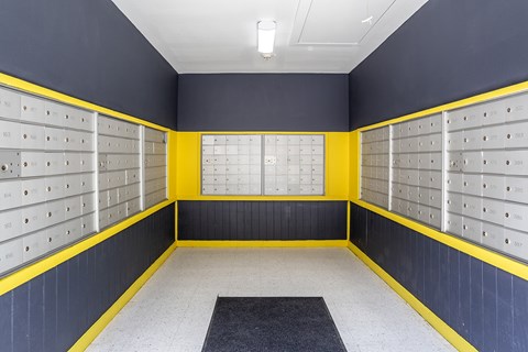 the locker room at the clubhouse has many lockers at The Hub at Baton Rouge, Baton Rouge Louisiana