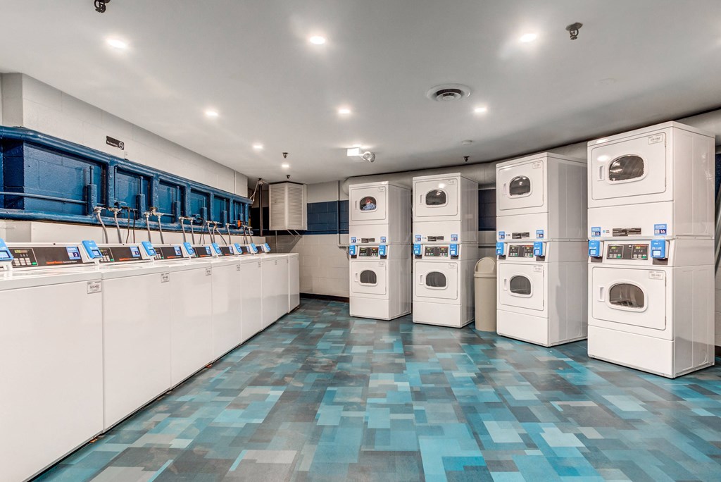 a laundry room with washers and dryersat The Township at St. Charles, St. Charles, IL, 60174