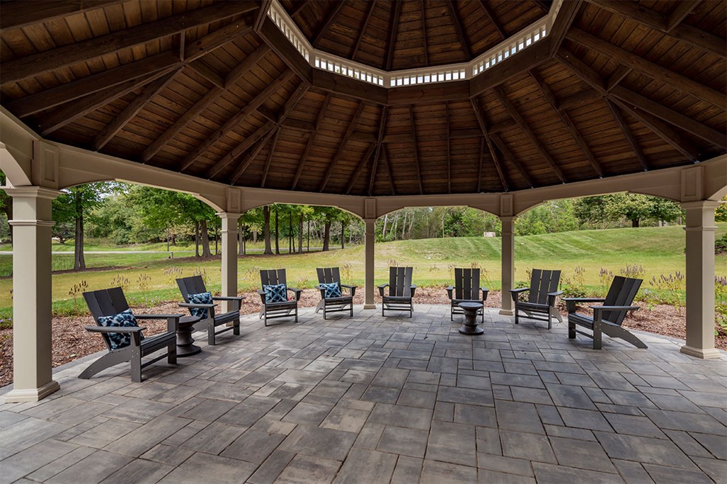 Shaded Lounge at Ascent at Farmington Hills, Michigan, 48331