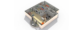 Twelve 00 Floor Plan at ReNew Wheaton Center, Illinois