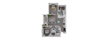 Two bedroom 2 bath floor plan A at Arrive Vacaville, Vacaville, CA