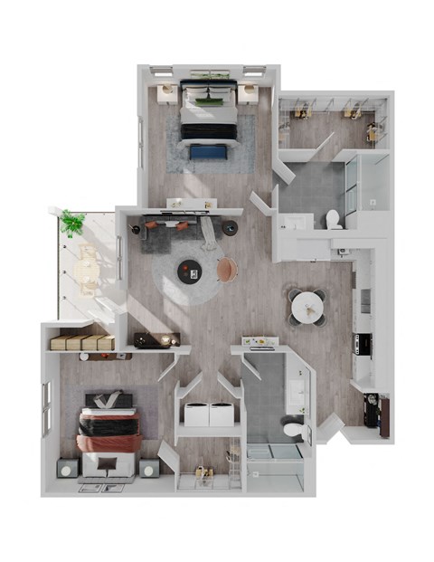 3D floorplan for Cashew at Arrive Vacaville