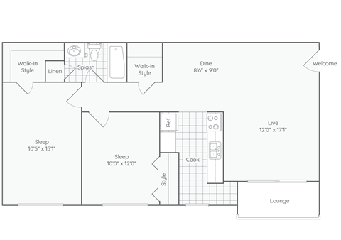 Floor Plan at The Jeffersonian, Charlottesville, VA