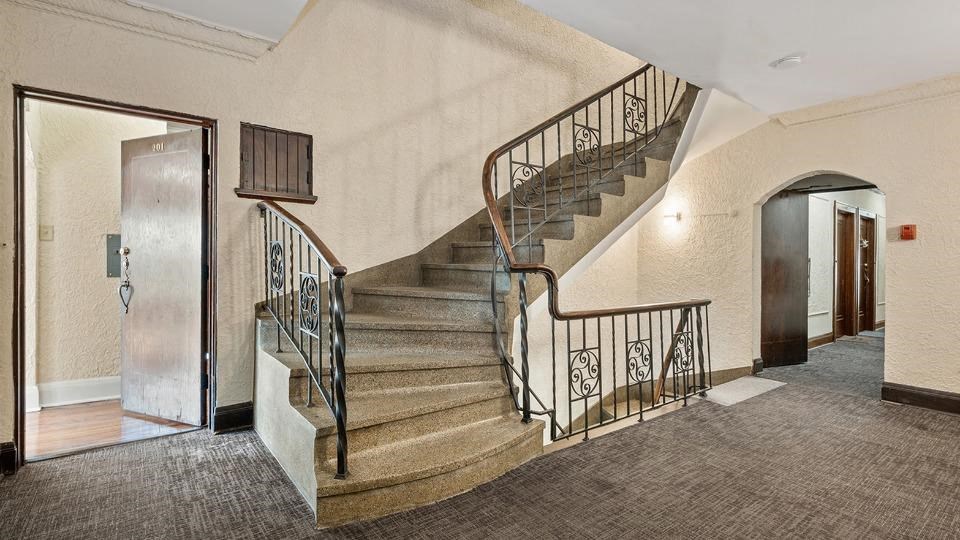 Staircase at Cambridge Manor Apartments, Milwaukee, WI, 53202