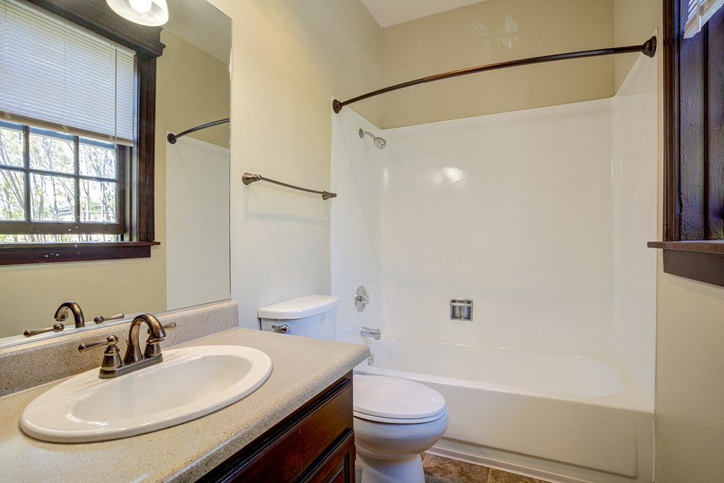 a bathroom with a sink toilet and a shower at Whitney Gray, Portland, 97205 ?