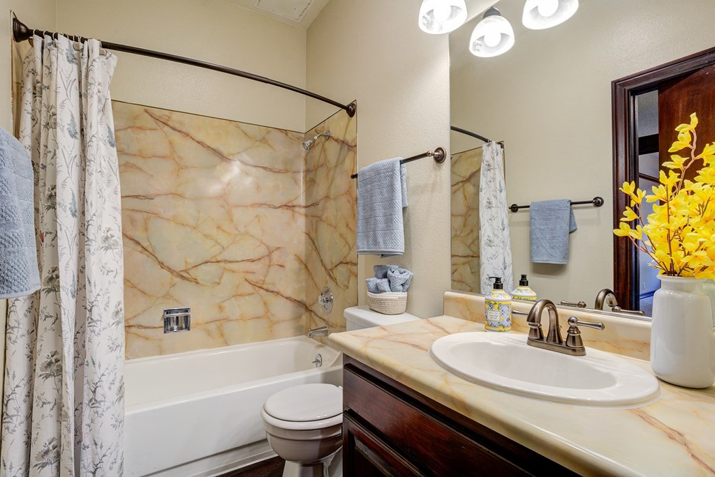 a bathroom with a sink and a toilet and a shower at Whitney Gray, Portland, OR 97205 ?