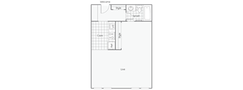 a floor plan of a small apartment