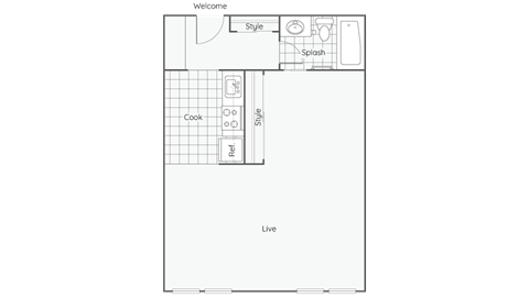 Studio Floor Plan at Whitney Gray, Oregon ?