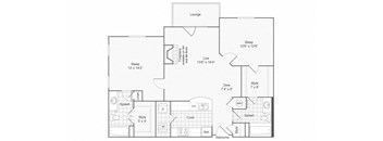 2 bed 2 bathroom Birch Floor Plan at ReNew Glenmoore, Glenmoore, PA