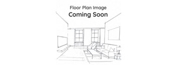 A drawing of a living room with a couch and a coffee table.