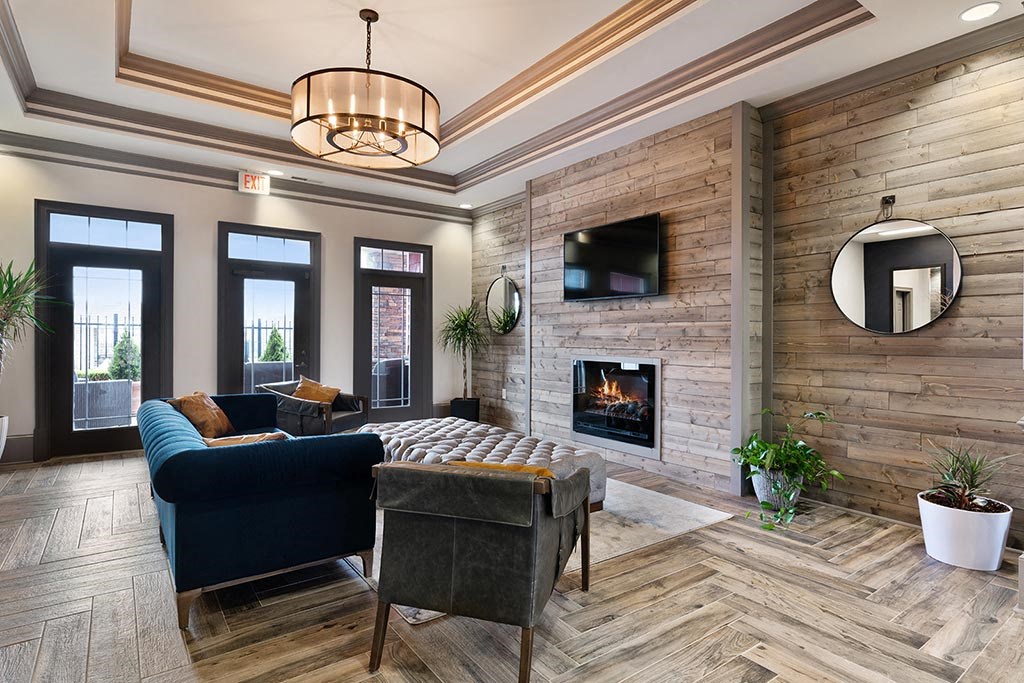 the apartments at masse corner 205 living room  at ReNew Glenmoore, Glenmoore, PA