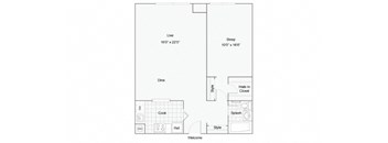 Auburn Floor Plan at Renew Worcester, Worcester, Massachusetts