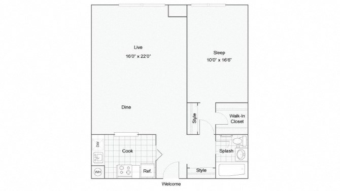 Auburn Floor Plan at Renew Worcester, Massachusetts