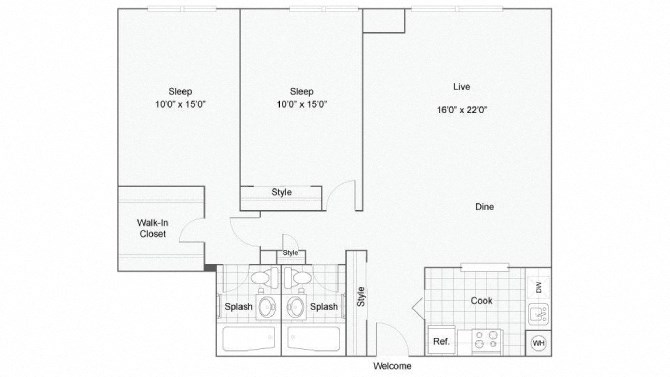 Cambridge Floor Plan at Renew Worcester, Worcester