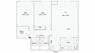 Cambridge Floor Plan at Renew Worcester, Worcester