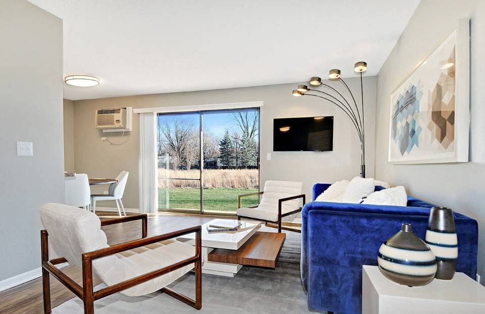 Modern Living Room at Fifteen 98 Naperville, Naperville, 60563