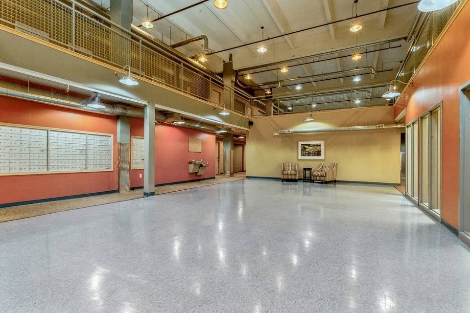 Spacious Lobby at Blue Ribbon Lofts, Wisconsin