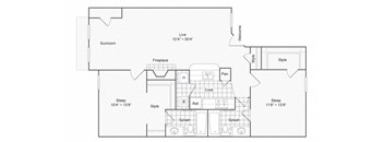 Quartz Floorplan at ReNew Chesterfield, Missouri, 63017