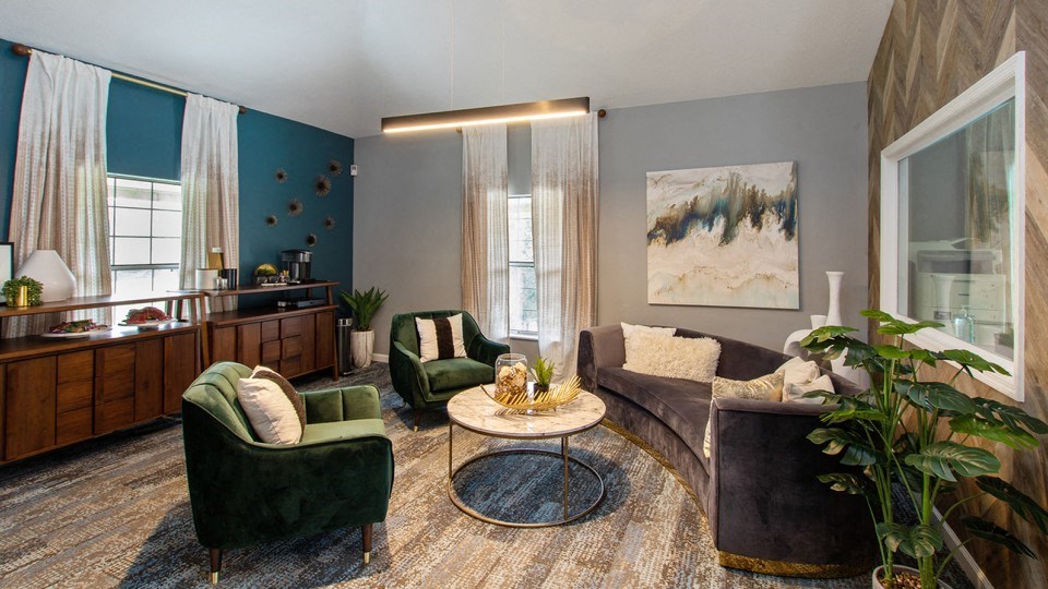 Modern Living Room at ReNew Cross Creek, St. Louis