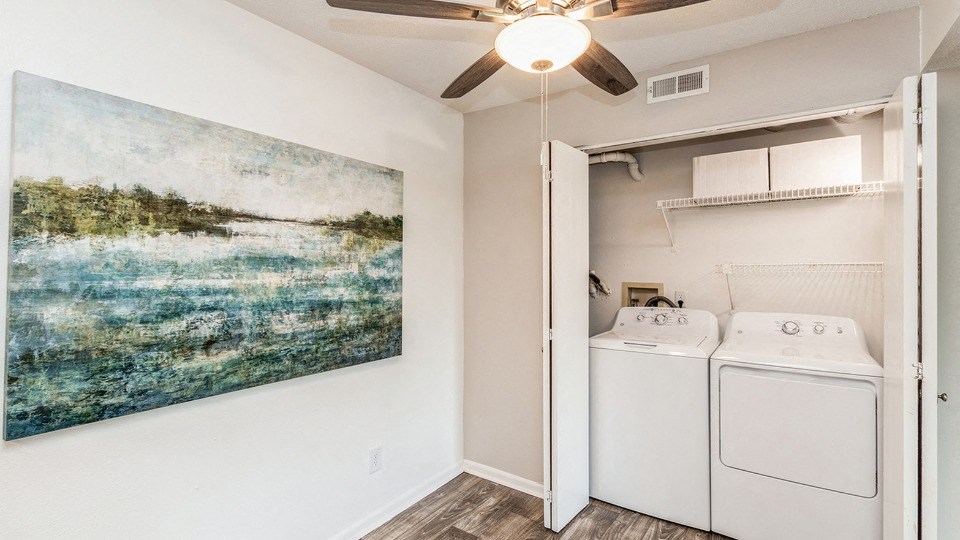 In Home Full Size Washer And Dryer at ReNew Cross Creek, St. Louis, MO, 63125