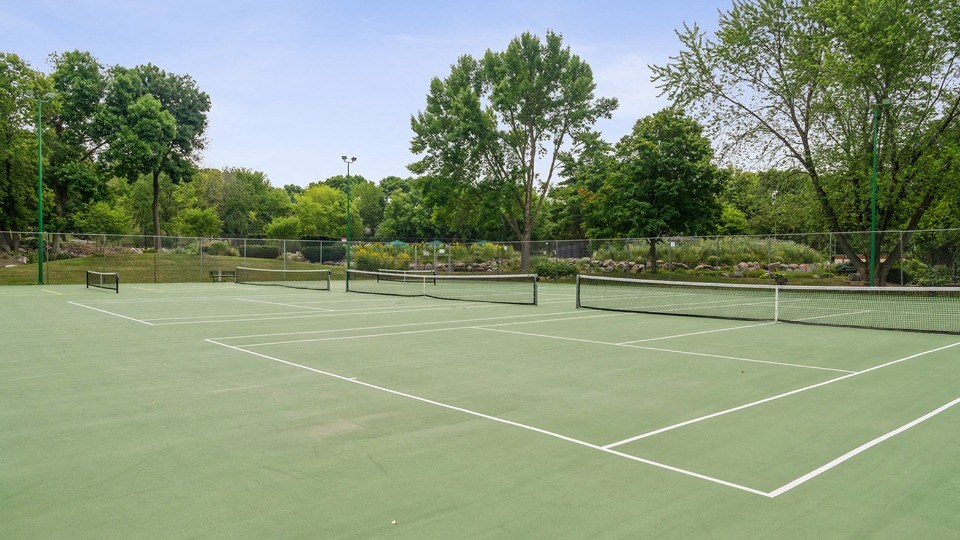 Full Sized Tennis Court at ReNew at Neill Lake, Eden Prairie