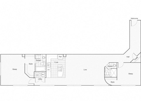 Carine Floor Plan at ReNew Wichita, Wichita
