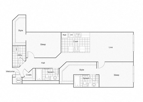 Crawford Floor Plan at ReNew Wichita, Wichita, KS