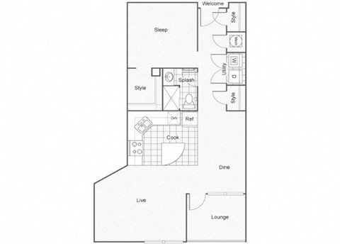 Donatella Floor Plan at ReNew Wichita, Wichita