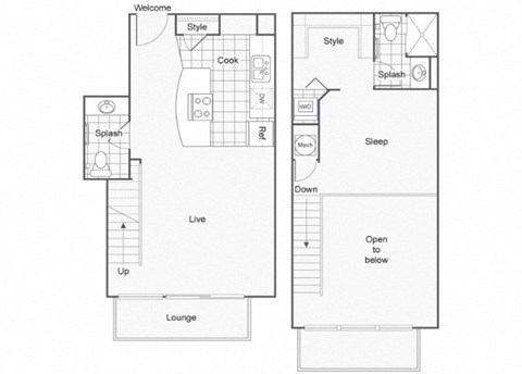 Escada Floor Plan at ReNew Wichita, Wichita