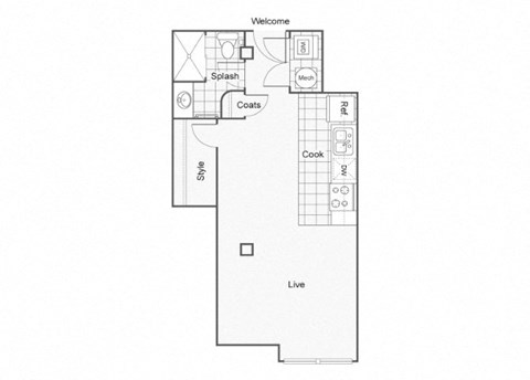 Gabanna Floor Plan at ReNew Wichita, Kansas, 67202