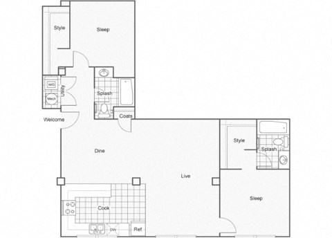 Gisel Floor Plan at ReNew Wichita, Wichita, Kansas