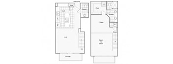 Hepburn Floor Plan at ReNew Wichita, Kansas, 67202