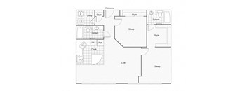 Jacks Floor Plan at ReNew Wichita, Wichita, KS, 67202