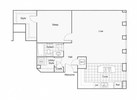 Kate Floor Plan at ReNew Wichita, Wichita, Kansas