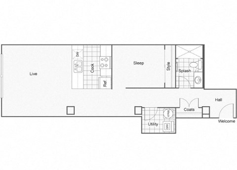Mink Floor Plan at ReNew Wichita, Wichita, Kansas