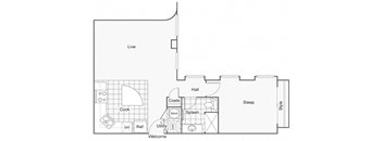 Oscar Floor Plan at ReNew Wichita, Wichita, KS, 67202