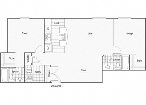 Tiffany Floor Plan at ReNew Wichita, Wichita, Kansas