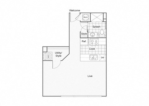 Valentino Floor Plan at ReNew Wichita, Wichita, KS, 67202