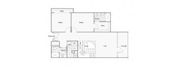 Warhol Floor Plan at ReNew Wichita, Wichita, KS, 67202